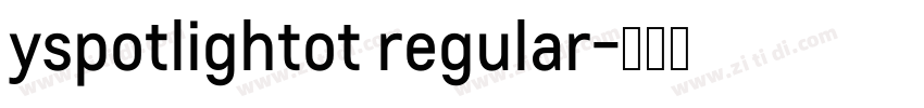 yspotlightot regular字体转换